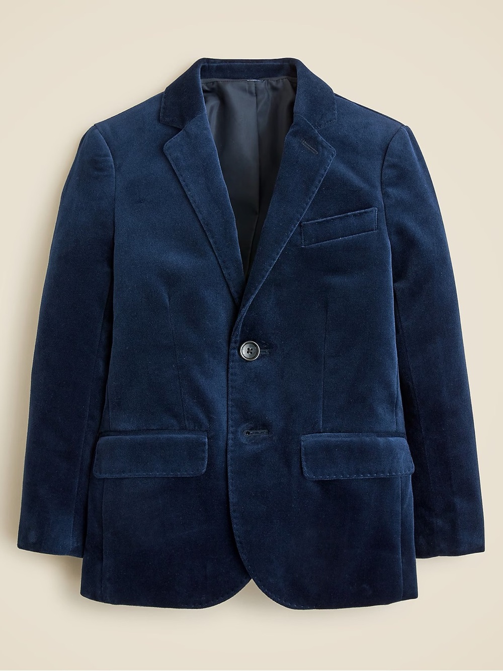 NWT J.Crew Crewcuts Ludlow Velvet Blazer Boys Size 14 Navy Blue Party Wedding